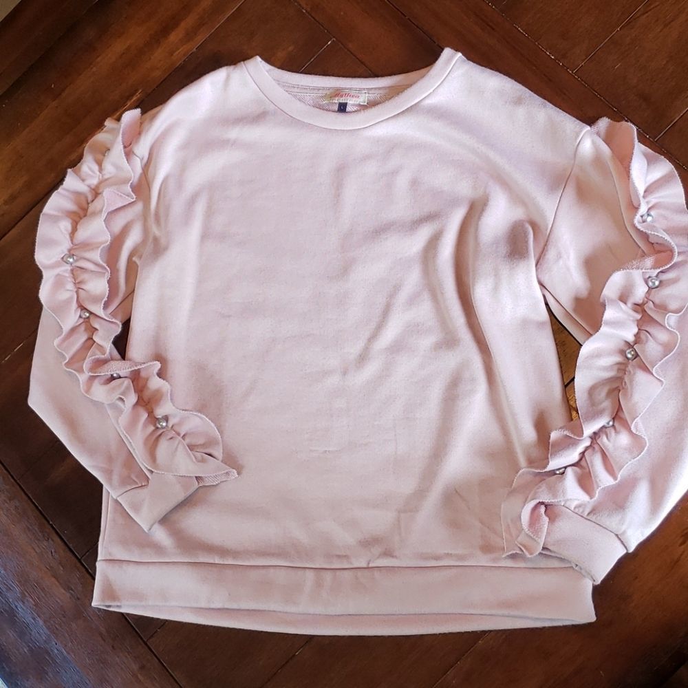 Alythea Ruffle Sleeve Sweater